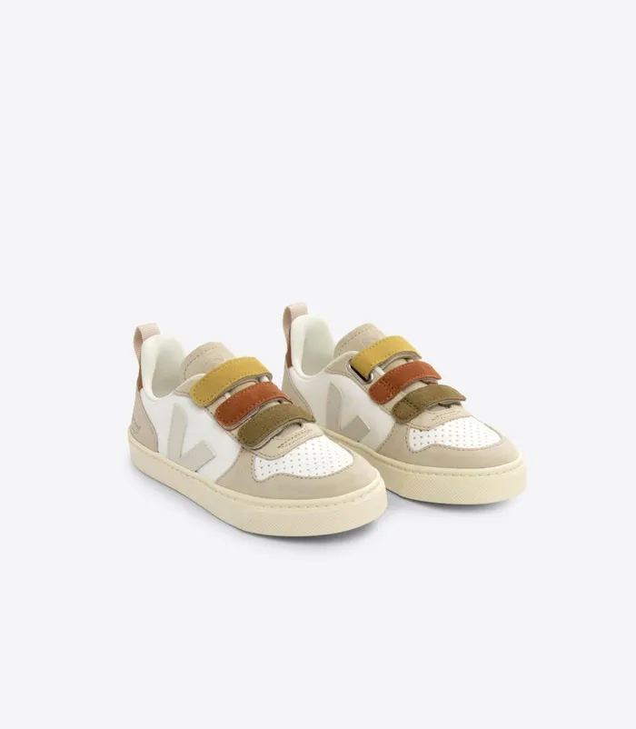 VEJA V10 Kids V10 CHROMEFREE LEATHER BONPOINT MULTICO ALMOND