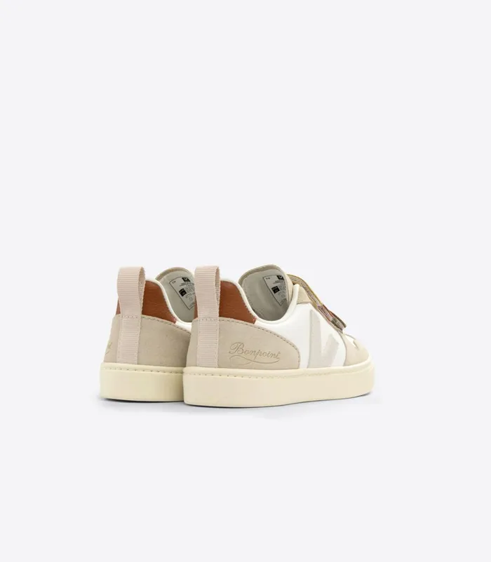 VEJA V10 Kids V10 CHROMEFREE LEATHER BONPOINT MULTICO ALMOND