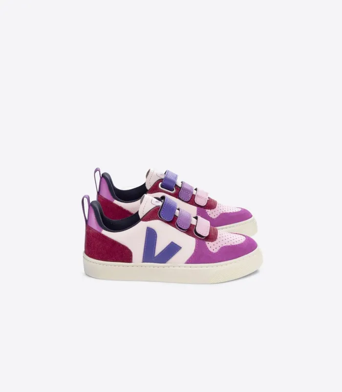 VEJA V10 Kids V10 CHROMEFREE LEATHER MULTICO PETALE