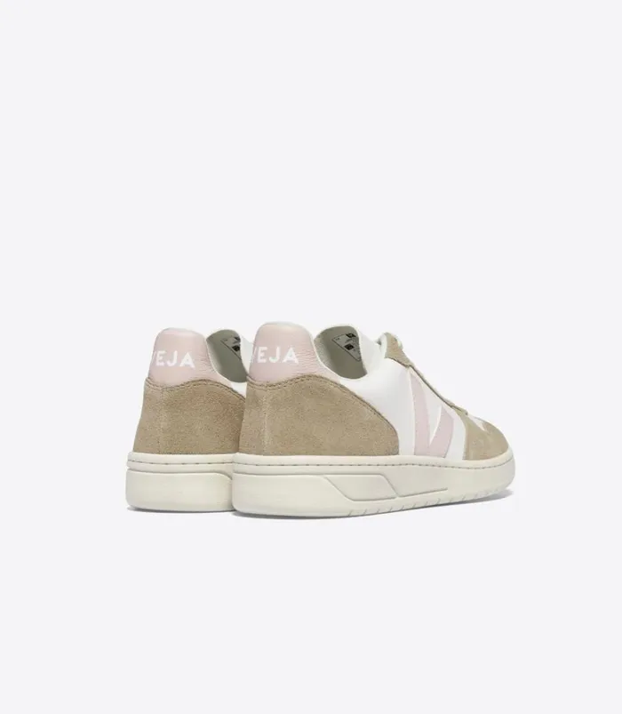 VEJA V10 Women V10 CHROMEFREE LEATHER WHITE PETALE SAHARA
