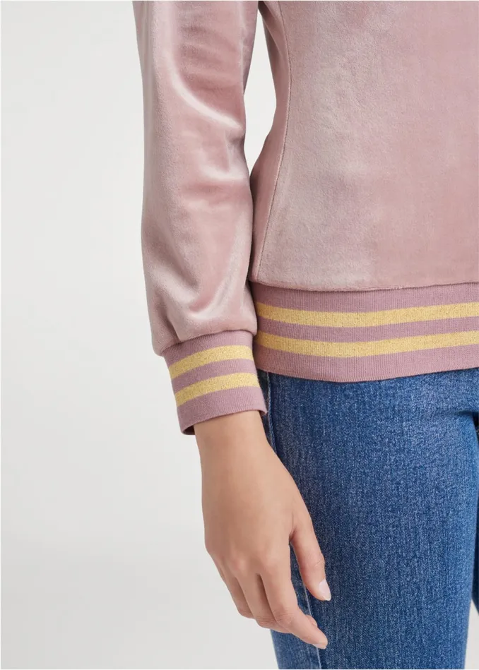 Velour OffShoulder Top Light Pink Women VENUS Tops