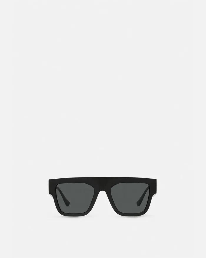 Versace 90s Vintage Logo Sunglasses Black WomenMen Sunglasses