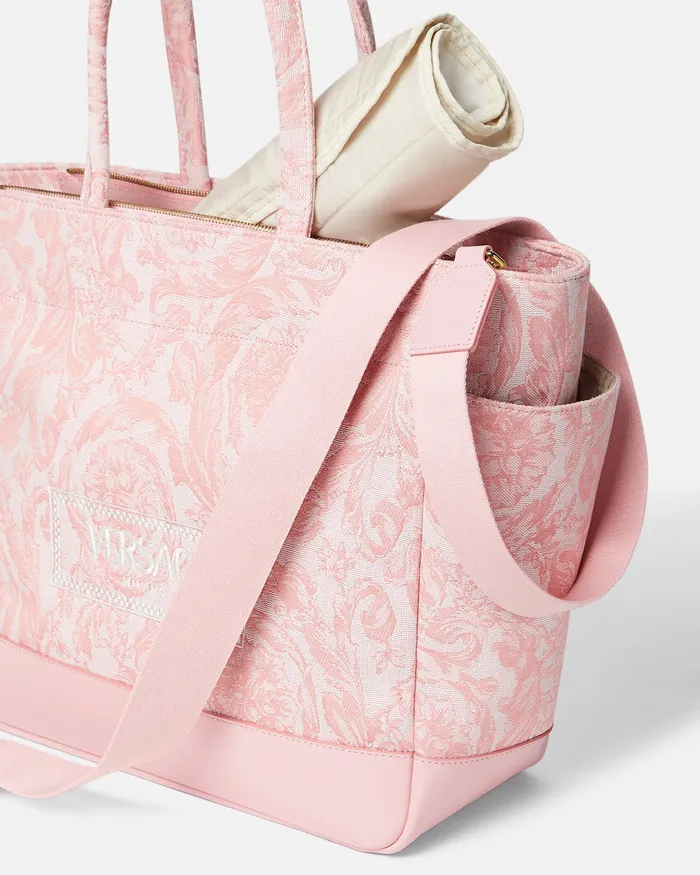 Versace Barocco Athena Baby Changing Mat Bag Light Pink Kids Strollers and Others