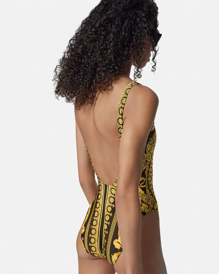 Versace Barocco OnePiece Swimsuit Print Women Swimwear
