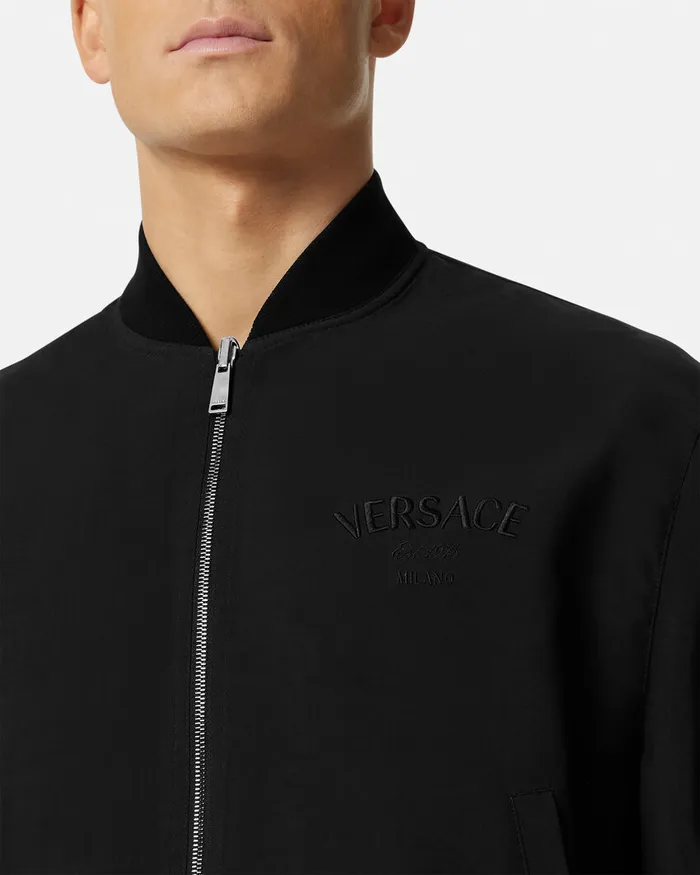 Versace Barocco Sea Reversible Jacket Blackprint Men Jackets and Coats