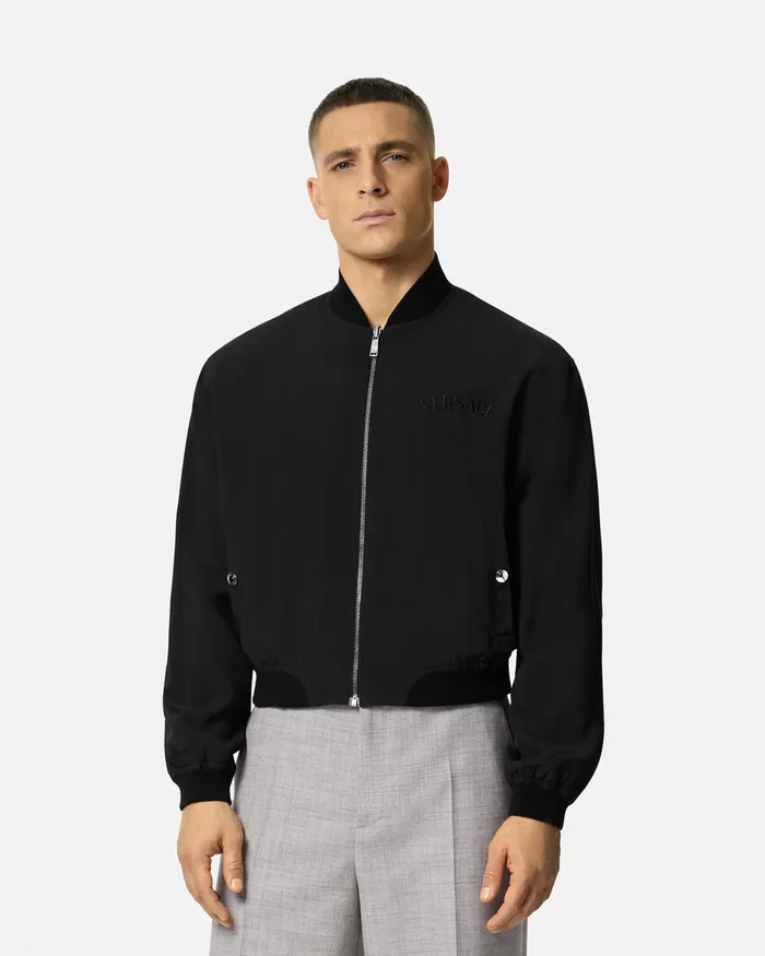 Versace Barocco Sea Reversible Jacket Blackprint Men Jackets and Coats
