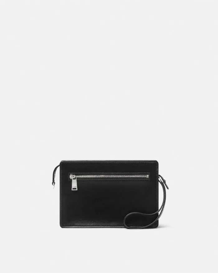 Versace Cargo Pouch Blacksilver Men Crossbody and Messengers