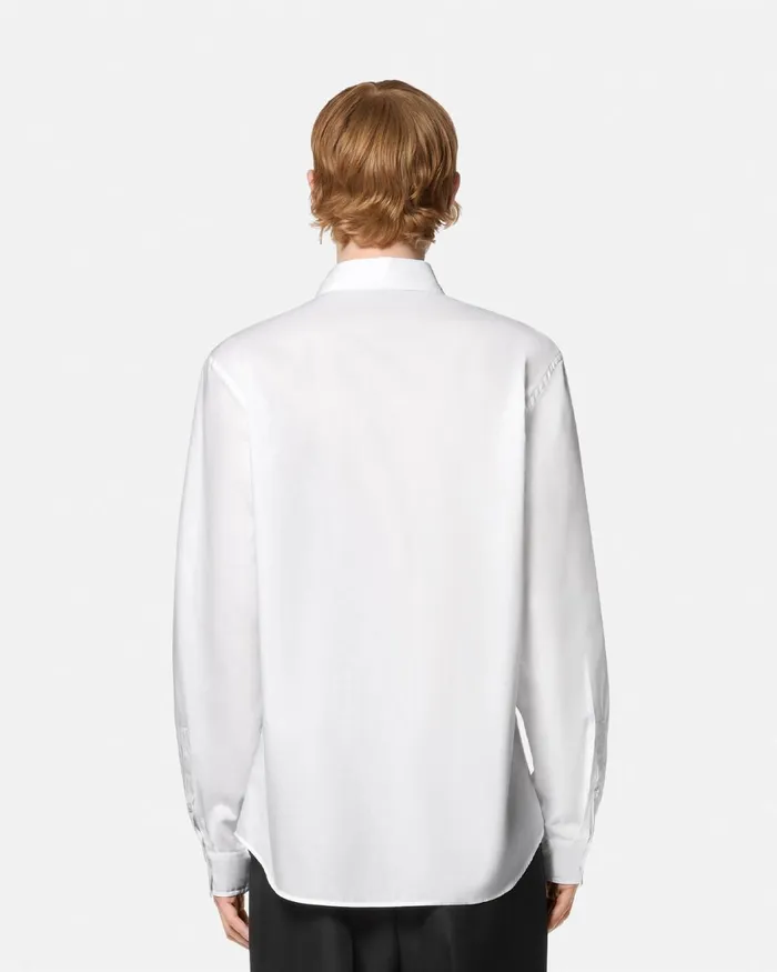 Versace Chain VEmblem SlimFit Shirt Whiteprint Men Jeans Couture