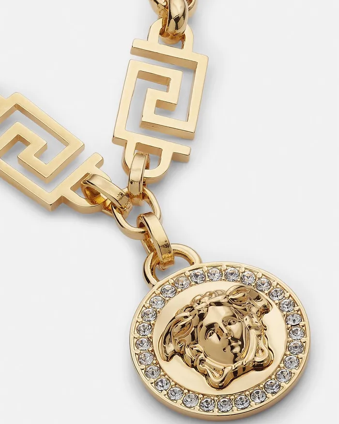 Versace Crystal La Medusa Greca Bracelet Gold Women Bracelets