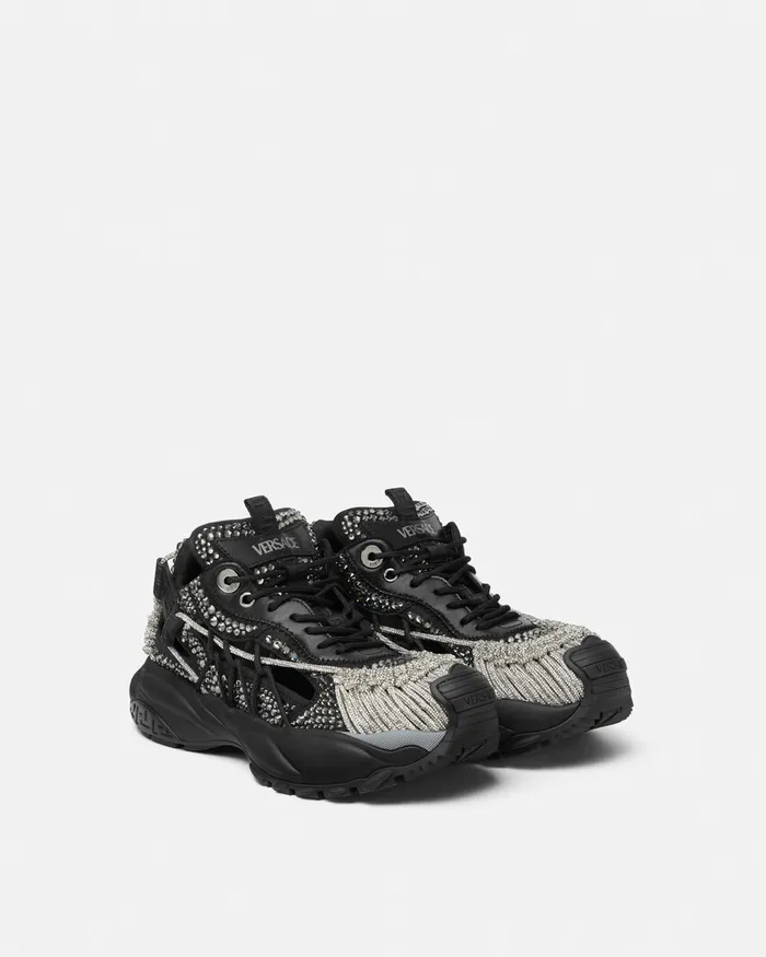 Versace Crystal Mercury Mvs01 Trainers Black Men Sneakers