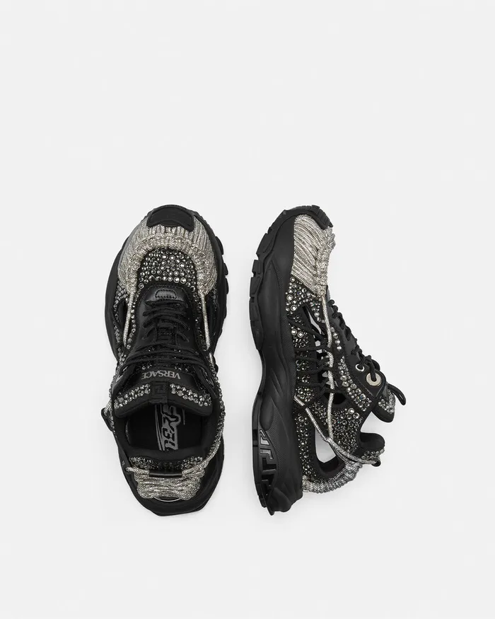 Versace Crystal Mercury Mvs01 Trainers Black Men Sneakers