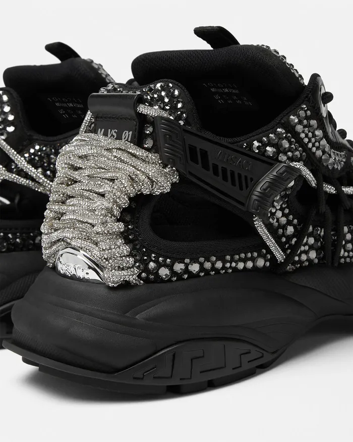 Versace Crystal Mercury Mvs01 Trainers Black Men Sneakers