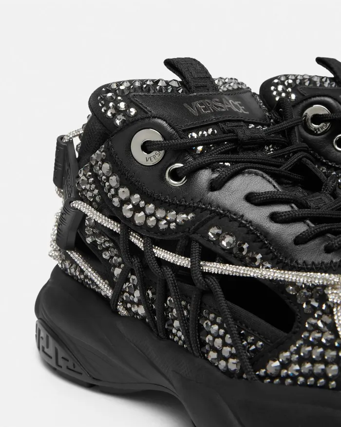 Versace Crystal Mercury Mvs01 Trainers Black Men Sneakers