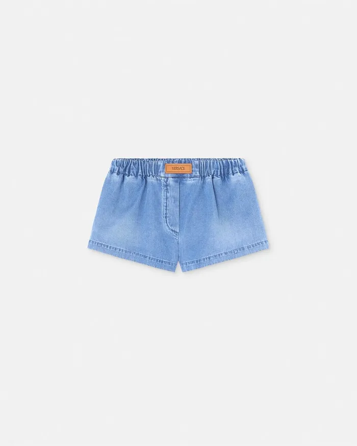 Versace Denim Boxer Shorts Blue Women Denim