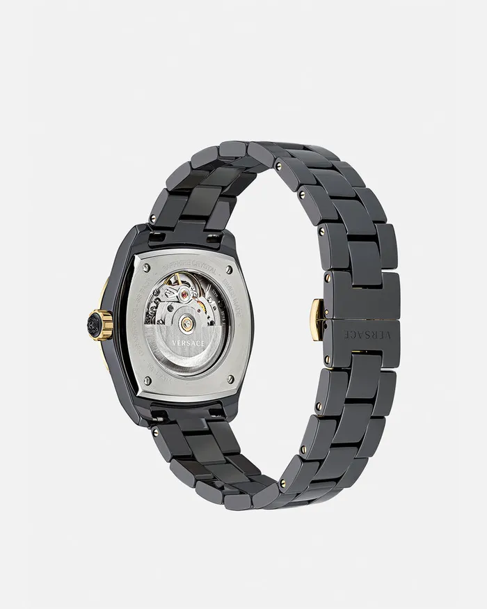 Versace Dv One Automatic Diamond Watch Black Women Watches