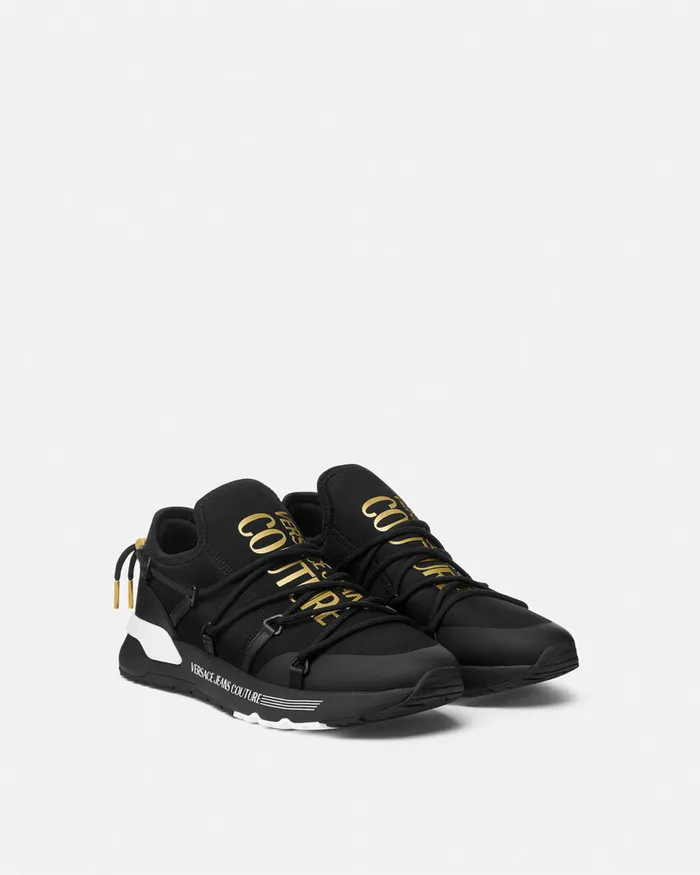 Versace Dynamic Sneakers Blackgold Men Jeans Couture