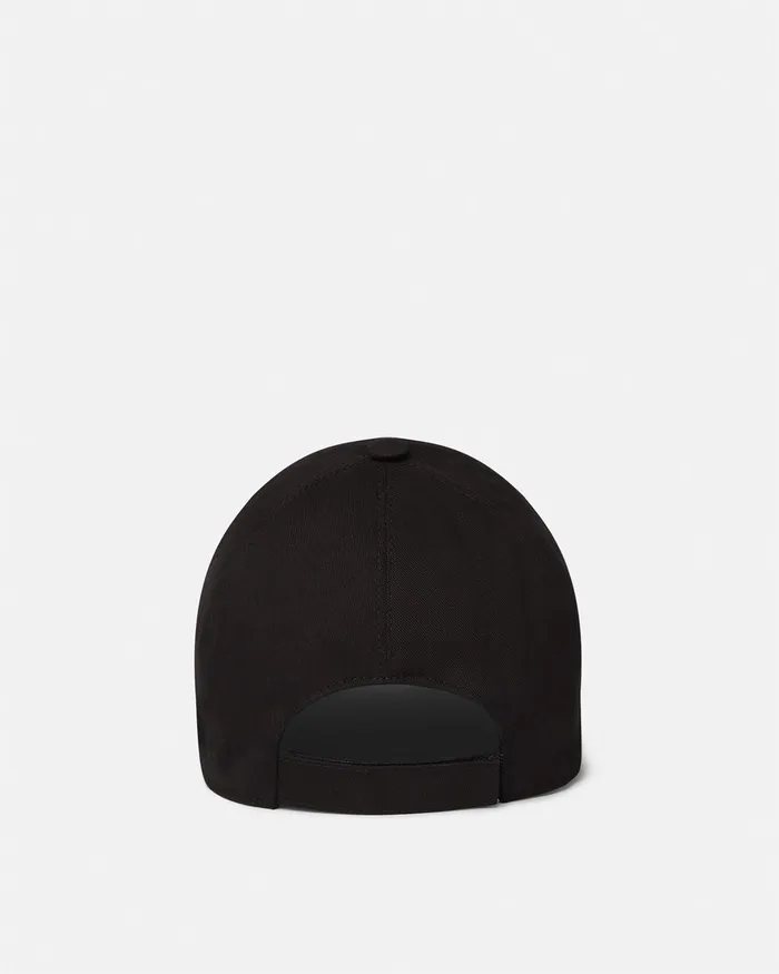 Versace Embroidered Logo Cap Blackgold WomenMen Hats and Caps