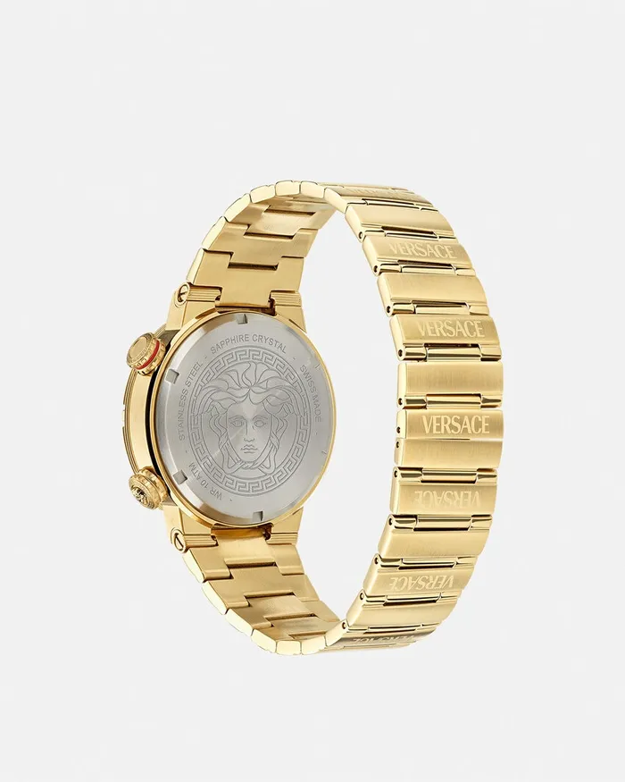 Versace Greca Logo Diver Watch Blackgold Men Watches