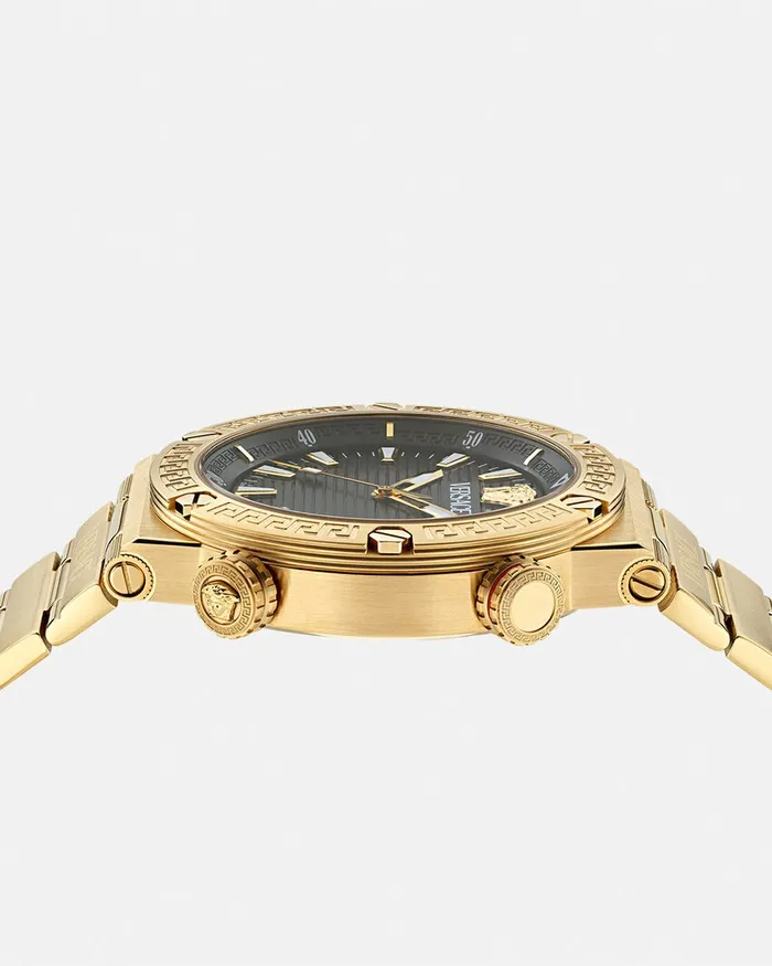 Versace Greca Logo Diver Watch Blackgold Men Watches