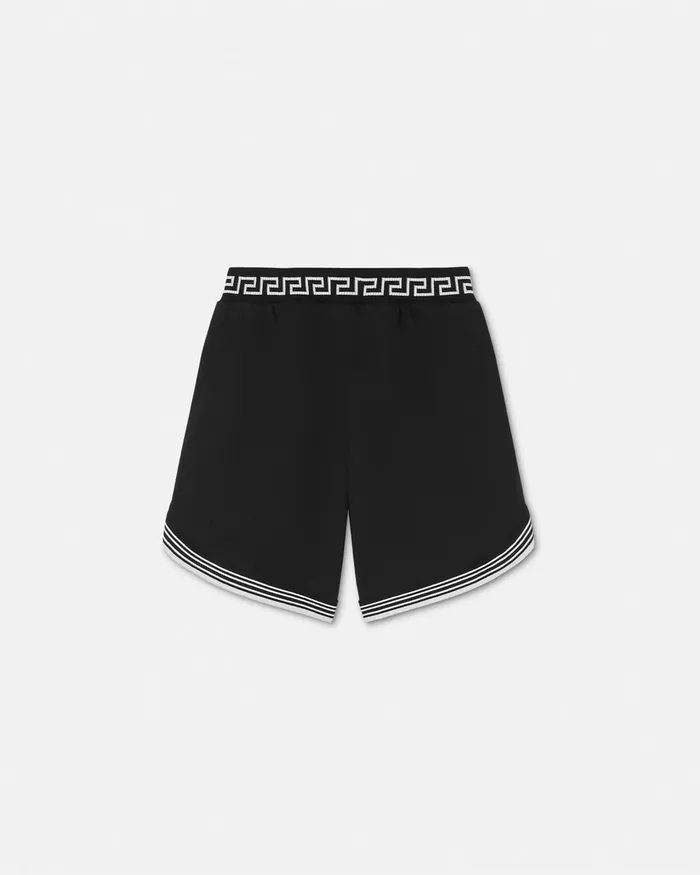 Versace Greca Sweat Shorts Black Kids Pants