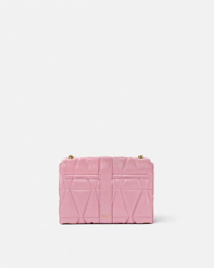 Versace Kleio Quilted Shoulder Bag Pink Women Shoulder and Crossbody