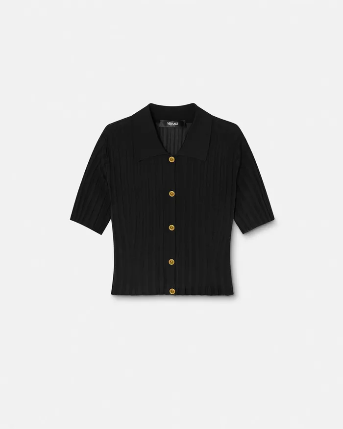 Versace Knit Shirt Black Women Knitwear