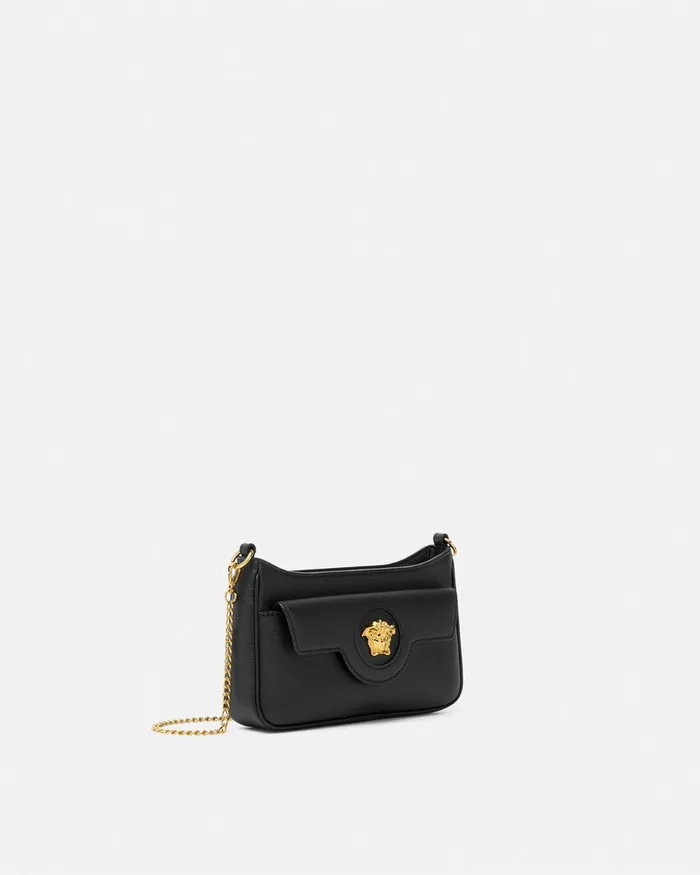 Versace La Medusa Mini Bag Blackgold Women Shoulder and Crossbody