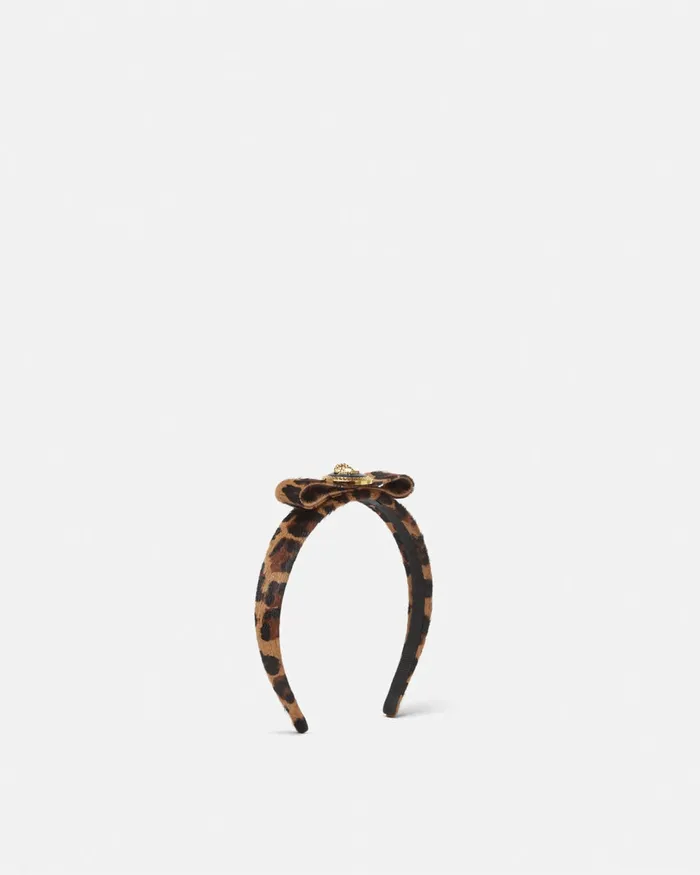 Versace Leopard Gianni Ribbon Headband Animalier Women Hair Accessories