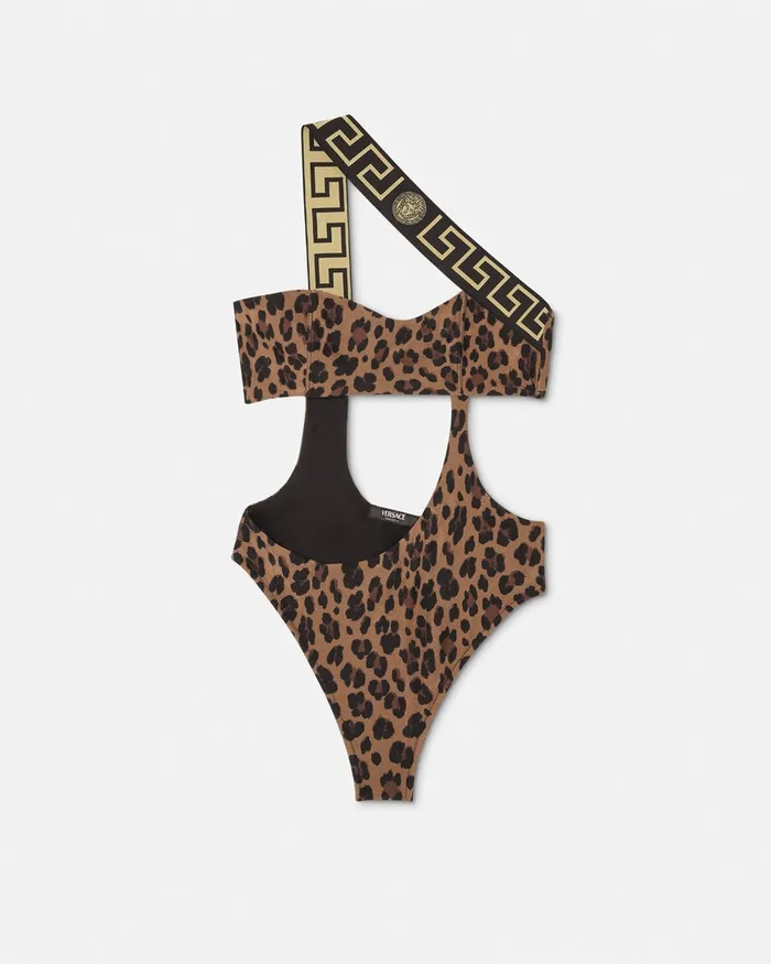 Versace Leopard OnePiece Swimsuit Animalier Women Swimwear
