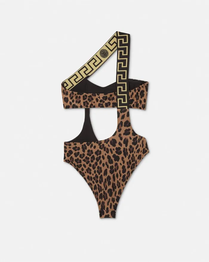 Versace Leopard OnePiece Swimsuit Animalier Women Swimwear
