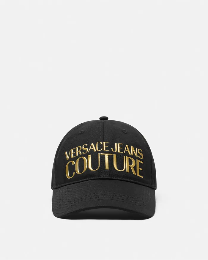 Versace Logo Baseball Cap Blackgold WomenMen Jeans Couture