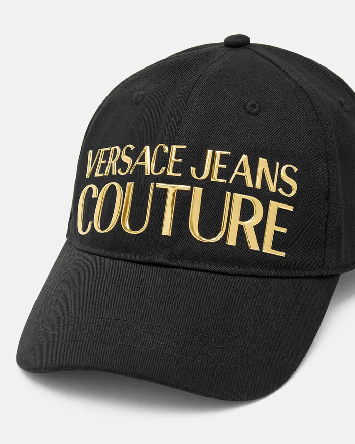 Versace Logo Baseball Cap Blackgold WomenMen Jeans Couture