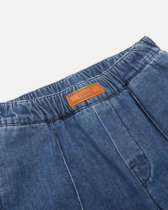 Versace Logo Jeans Blue Kids Denim