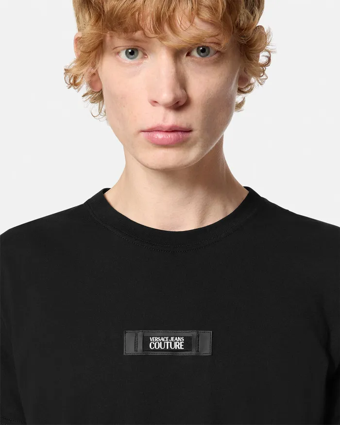 Versace Logo SlimFit TShirt Blackprint Men Jeans Couture