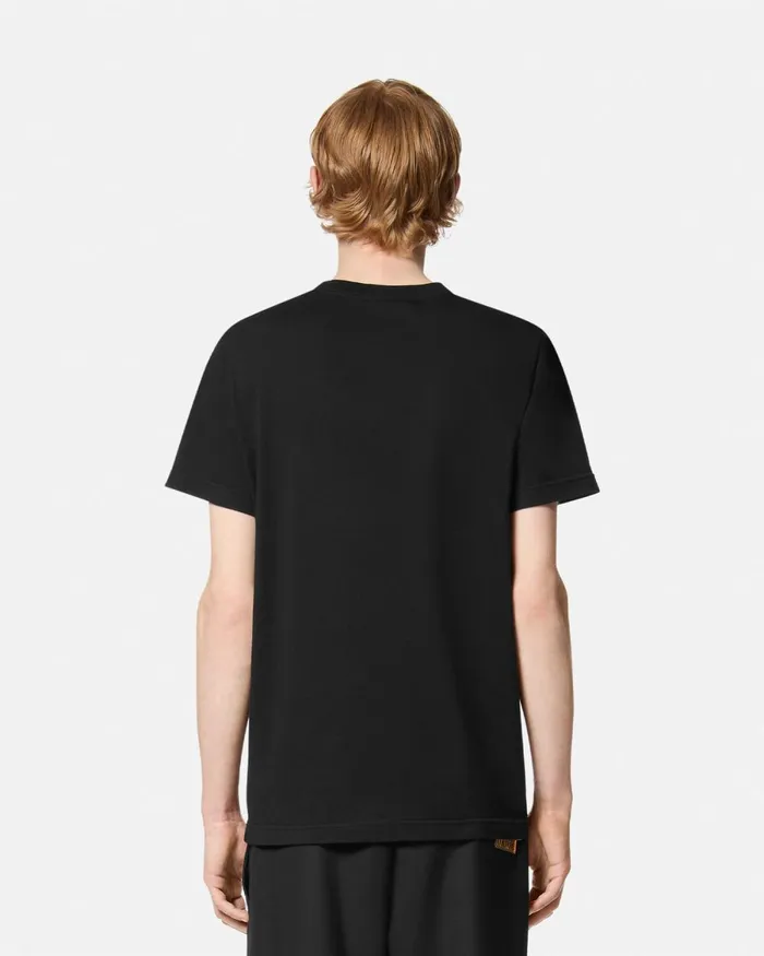 Versace Logo SlimFit TShirt Blackprint Men Jeans Couture