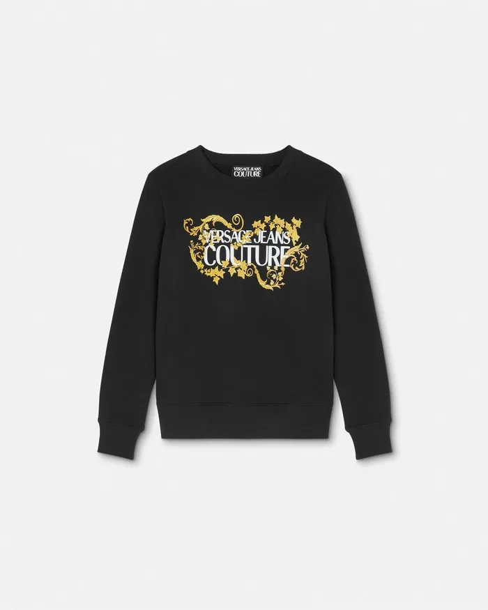Versace Logo Sweater Blackgold Women Jeans Couture