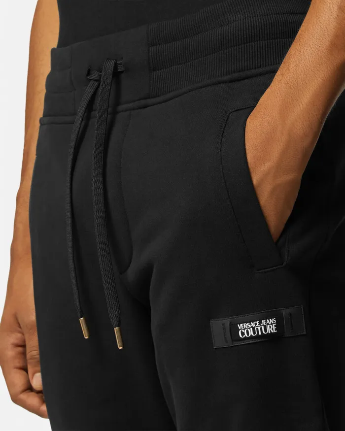 Versace Logo Sweatpants Blackprint Men Jeans Couture