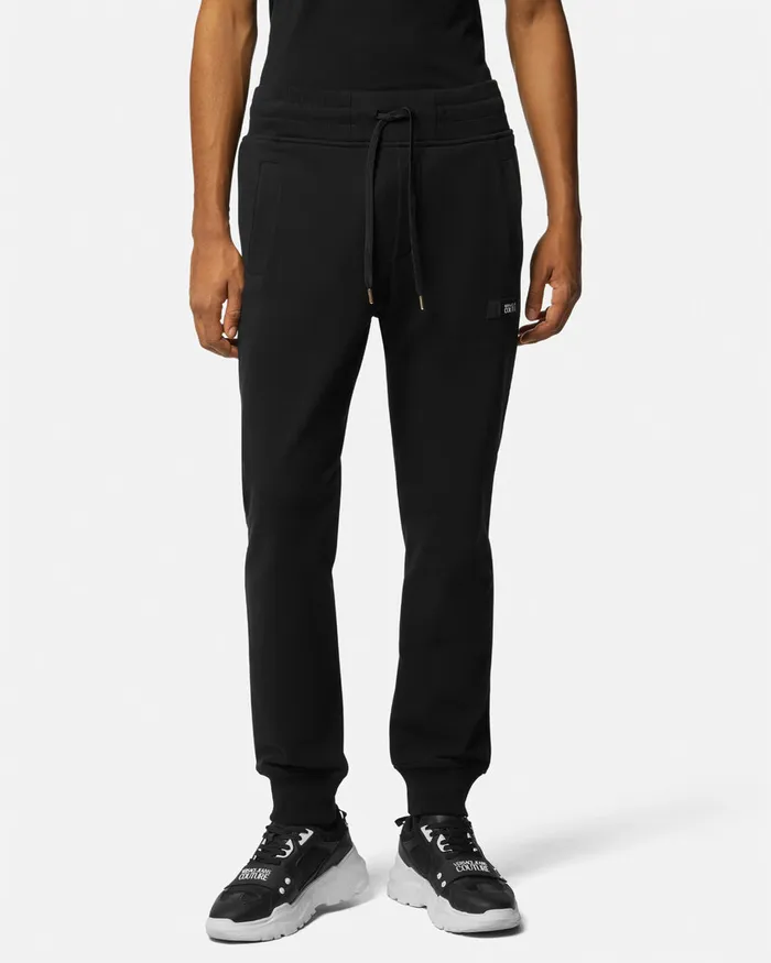 Versace Logo Sweatpants Blackprint Men Jeans Couture