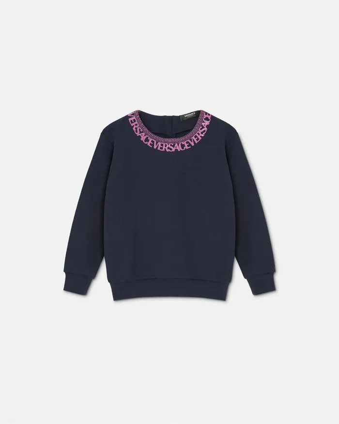 Versace Logo Sweatshirt 2u040 Kids Knitwear and Sweatshirts