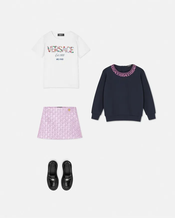 Versace Logo Sweatshirt 2u040 Kids Knitwear and Sweatshirts