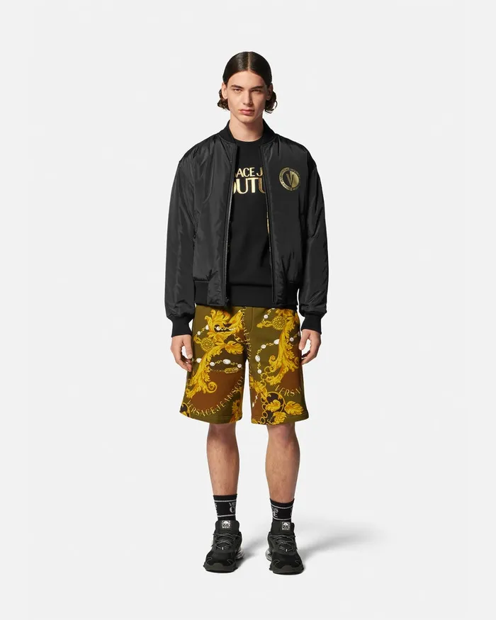 Versace Logo Sweatshirt Blackgold Men Jeans Couture