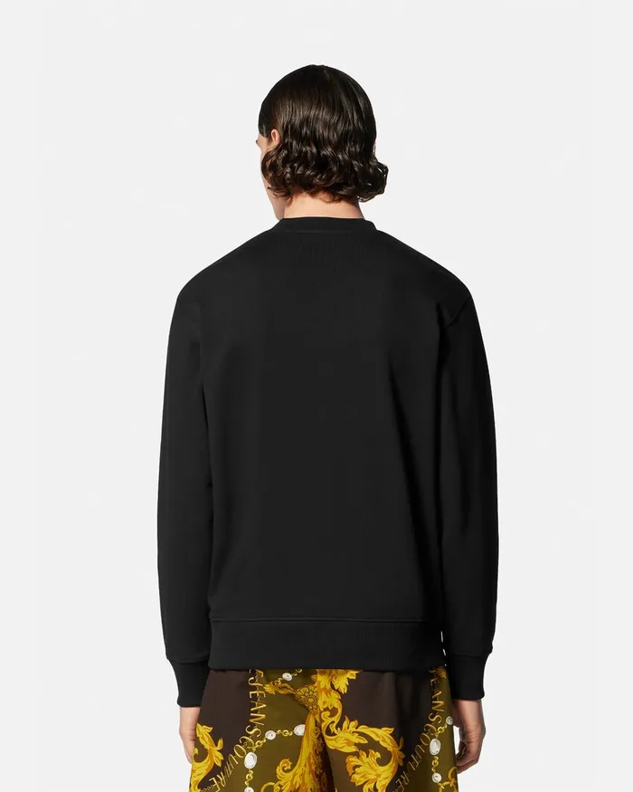 Versace Logo Sweatshirt Blackgold Men Jeans Couture