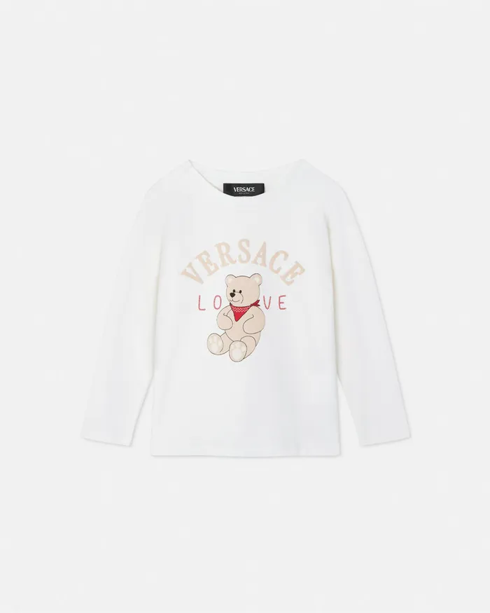 Versace Love Teddy TShirt Whiteprint Kids Shirts and Tshirts