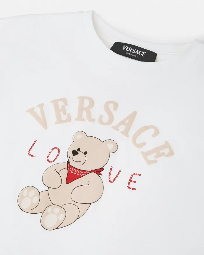Versace Love Teddy TShirt Whiteprint Kids Shirts and Tshirts