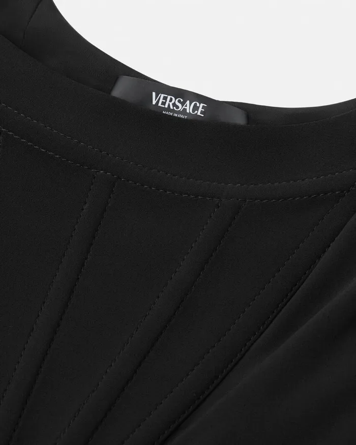 Versace Medusa 03995 Corset Gown Black Women Dresses
