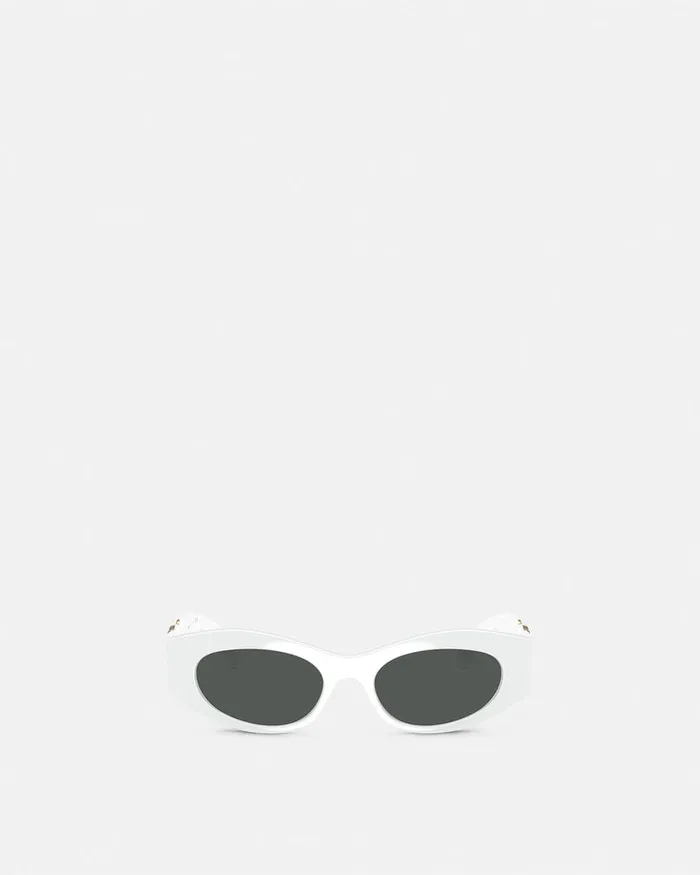 Versace Medusa Biggie CatEye Sunglasses Whitegold Women Sunglasses