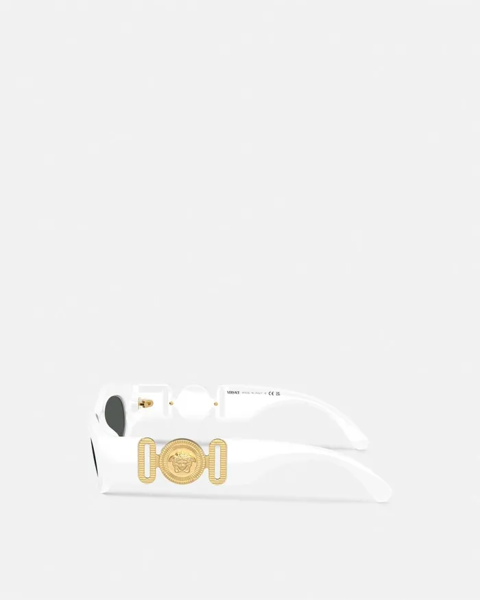 Versace Medusa Biggie CatEye Sunglasses Whitegold Women Sunglasses