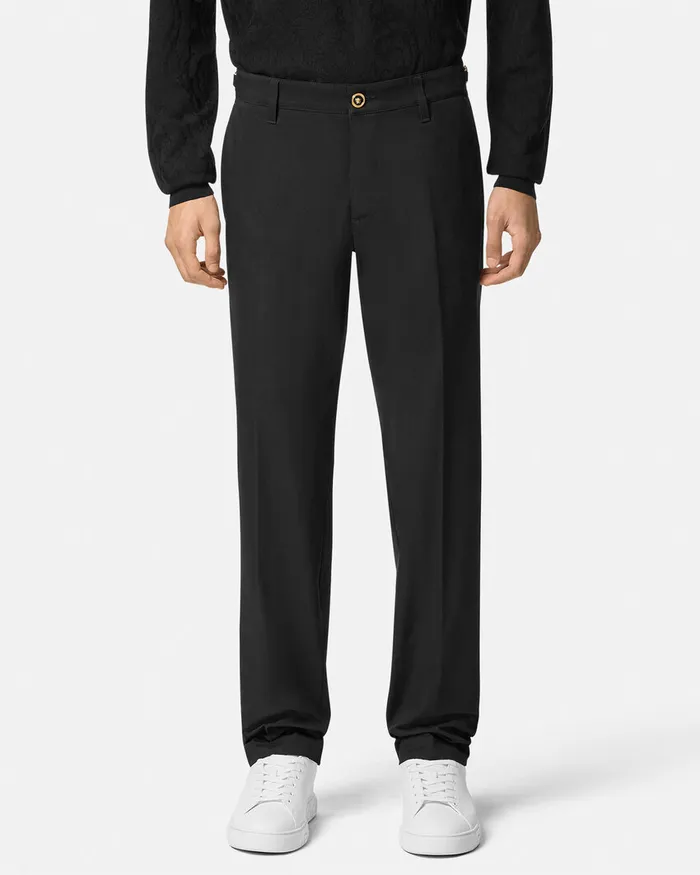 Versace Medusa Biggie StraightFit Pants Black Men Blazers and Suits