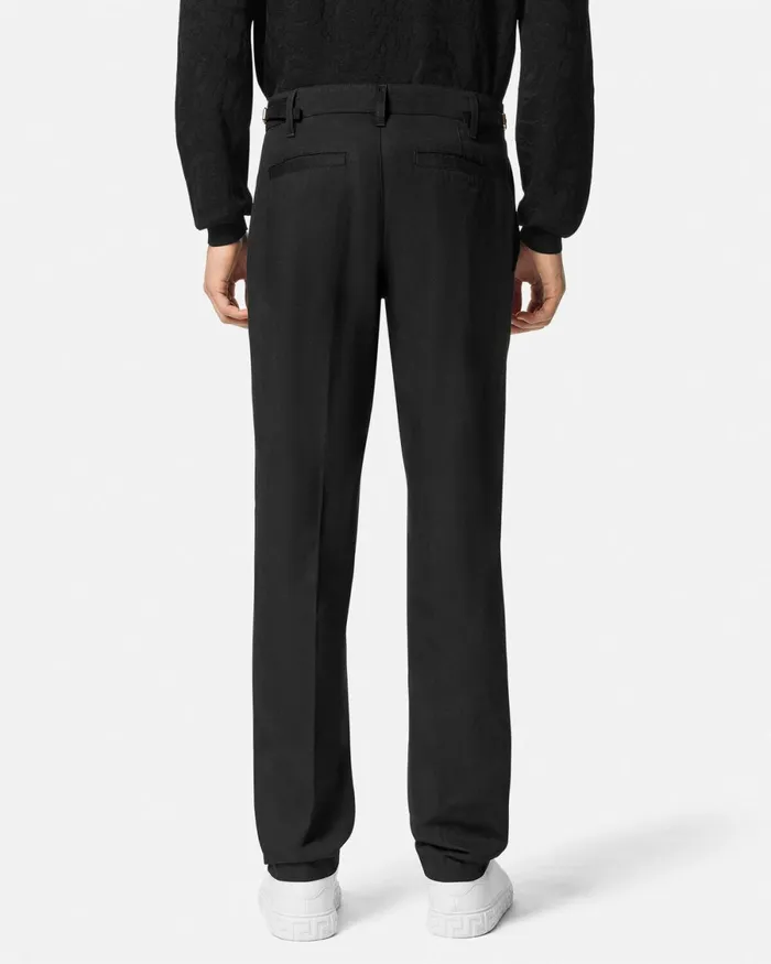 Versace Medusa Biggie StraightFit Pants Black Men Blazers and Suits