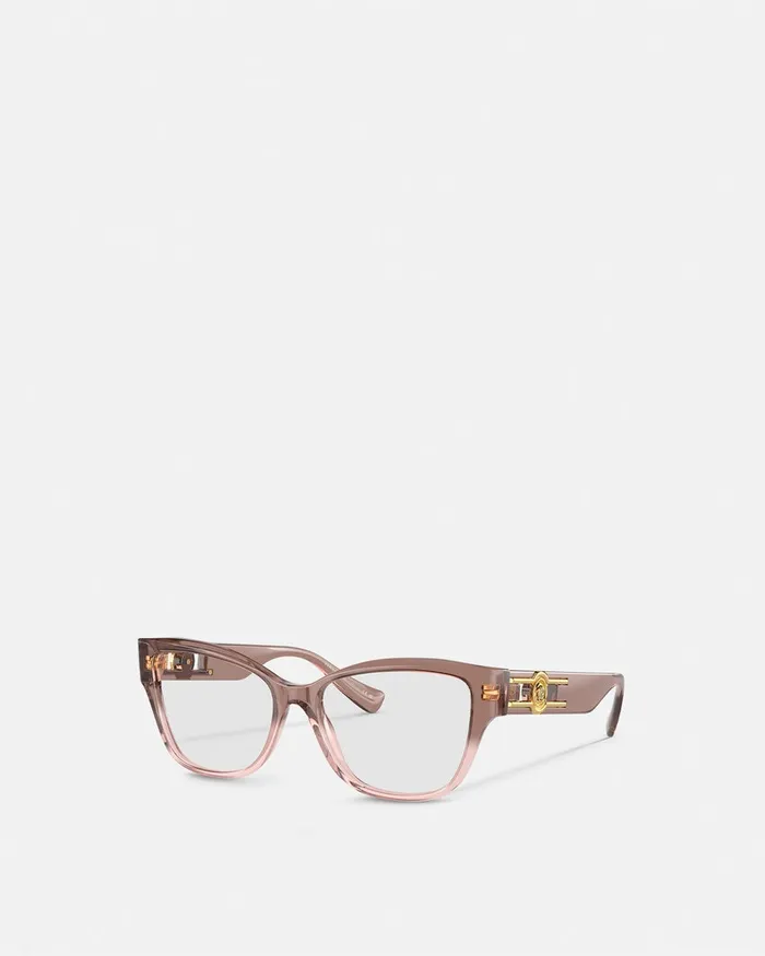 Versace Medusa Deco CatEye Glasses Havana Women Eyeglass Frames